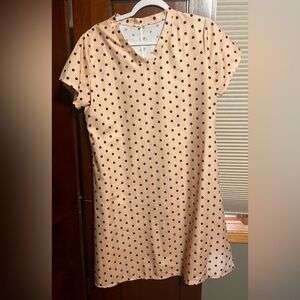 Polka Dot Dress in Peach and Black